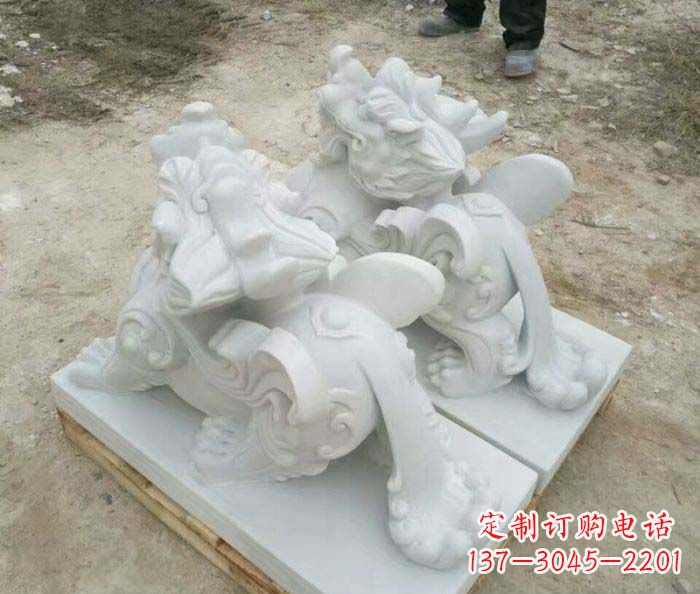 江西招财进宝立式貔貅门口石雕