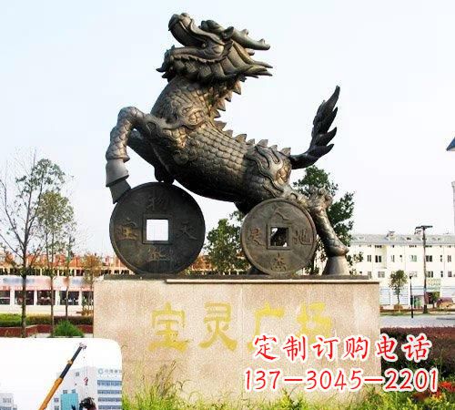 江西招财麒麟铜雕