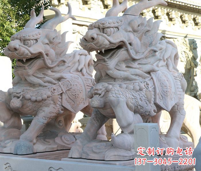 江西招财瑞兽麒麟石雕 (2)