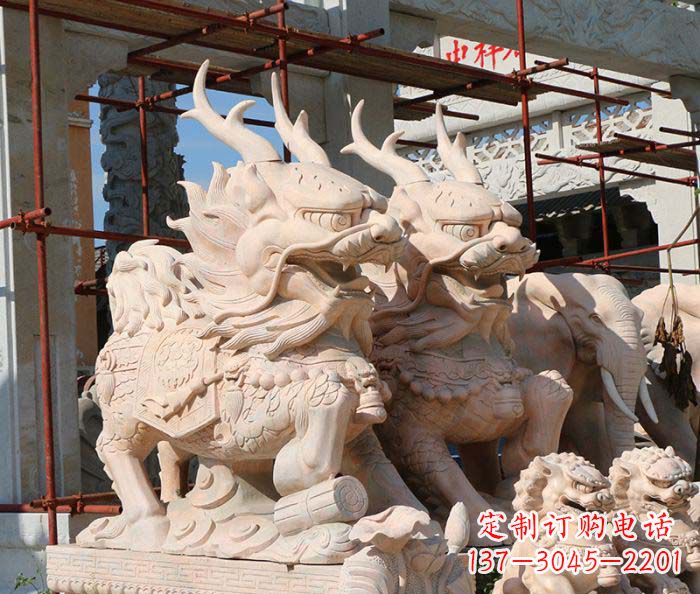 江西招财瑞兽麒麟石雕