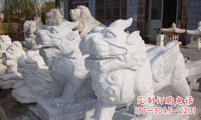 江西招财神兽大理石貔貅石雕