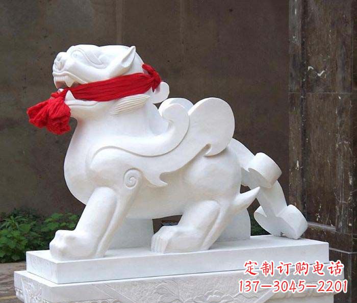 江西招财神兽汉白玉貔貅石雕