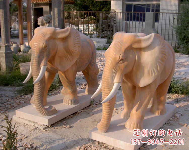 江西招财石雕大象