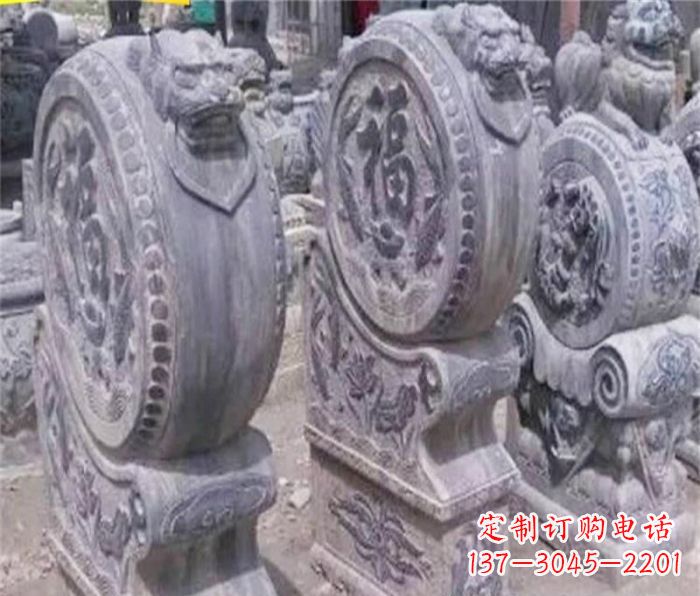 江西招财石门墩仿古抱鼓石