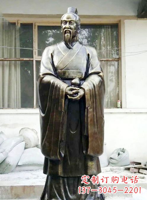 江西中国古代名医扁鹊铸铜雕像半身像