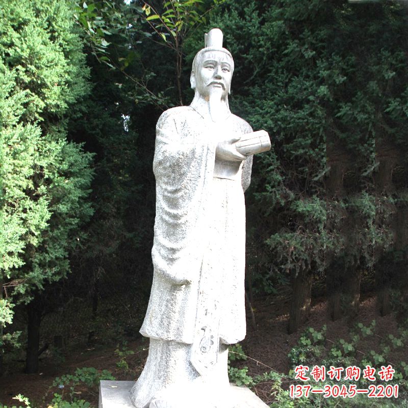 江西中国古代著名帝王汉文帝刘恒汉白玉石雕塑像
