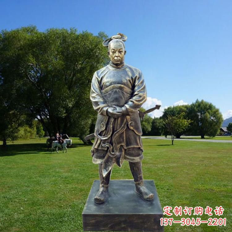 江西中国汉初三杰之韩信仿铜雕像