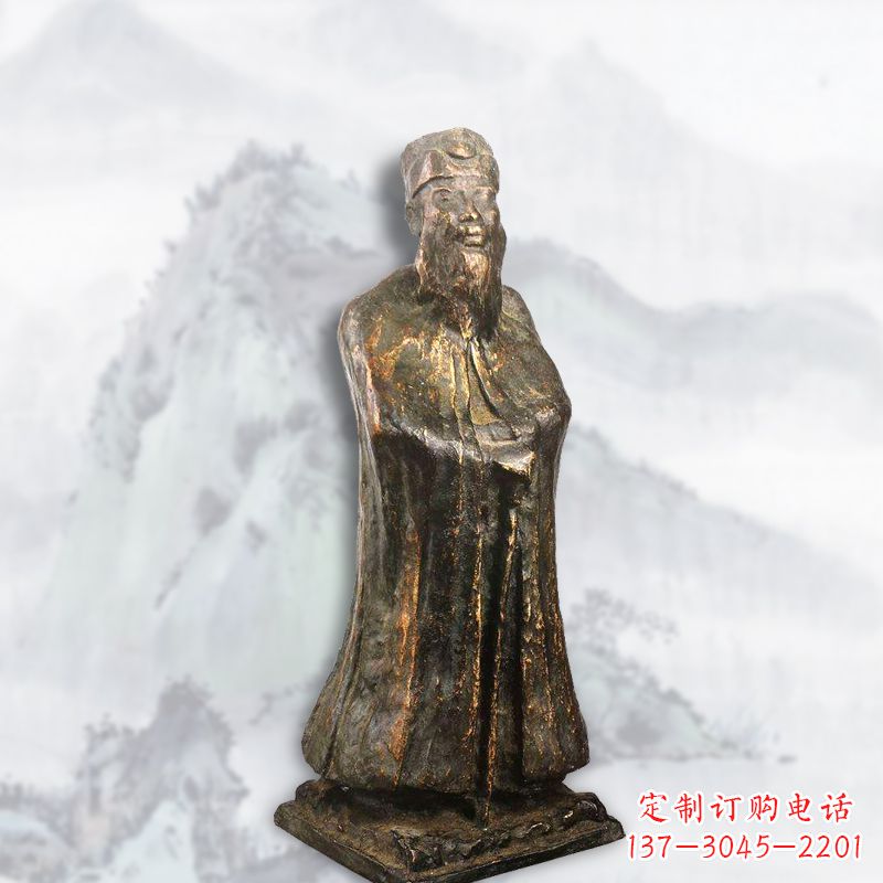 江西中国近代著名画家张大千铸铜雕塑