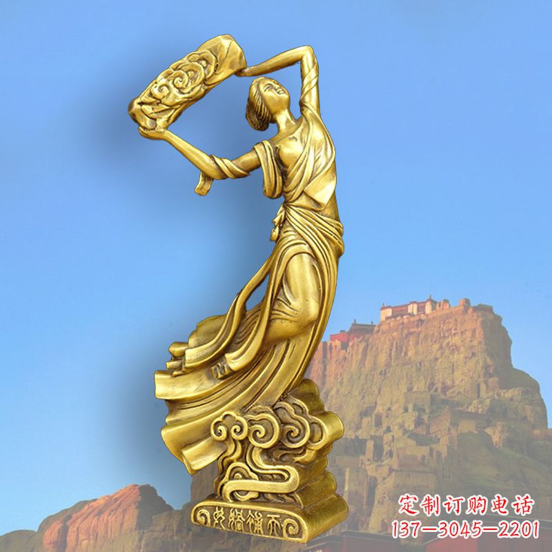 江西中国上古传说“女娲补天”铸铜雕塑