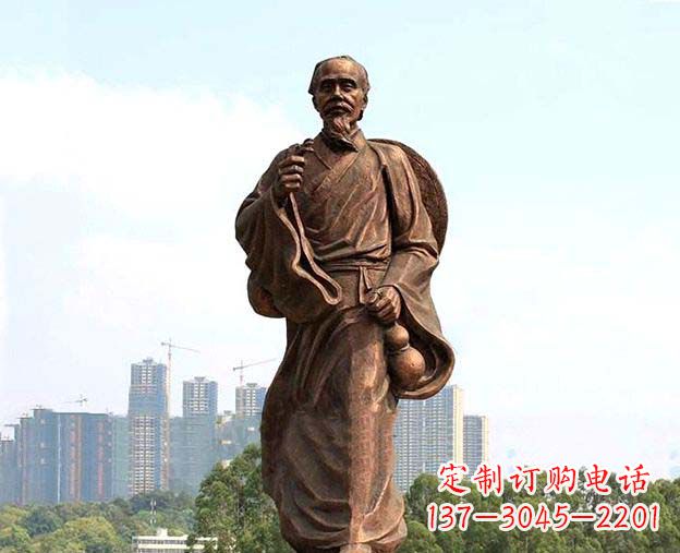 江西中华古代名医华佗铜雕像