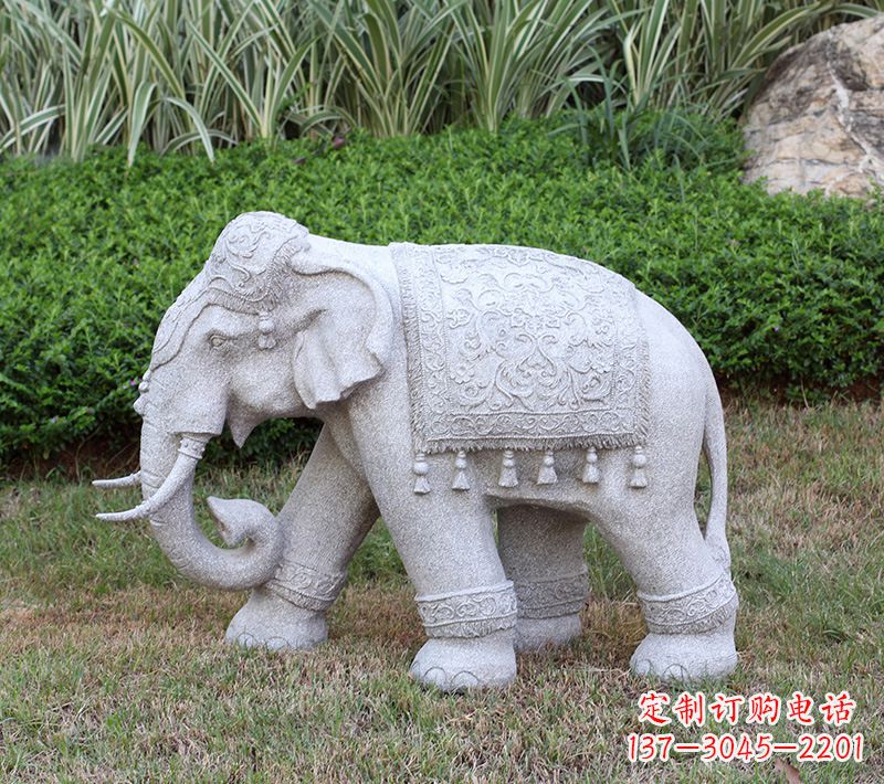 江西中式石雕大象