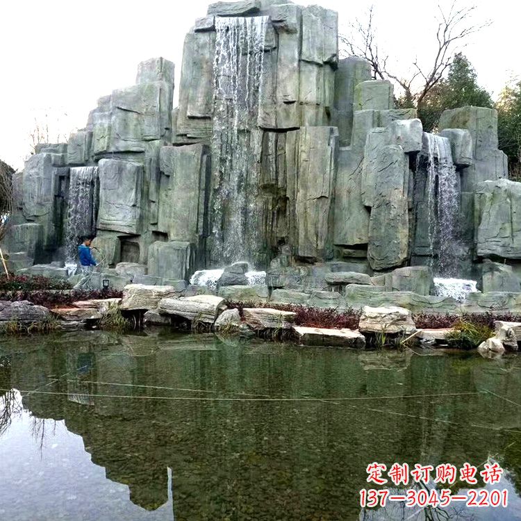 江西中式园林流水假山雕塑
