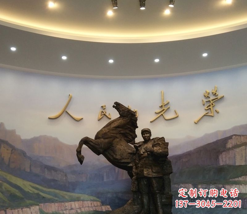 江西朱德人物景观铜雕