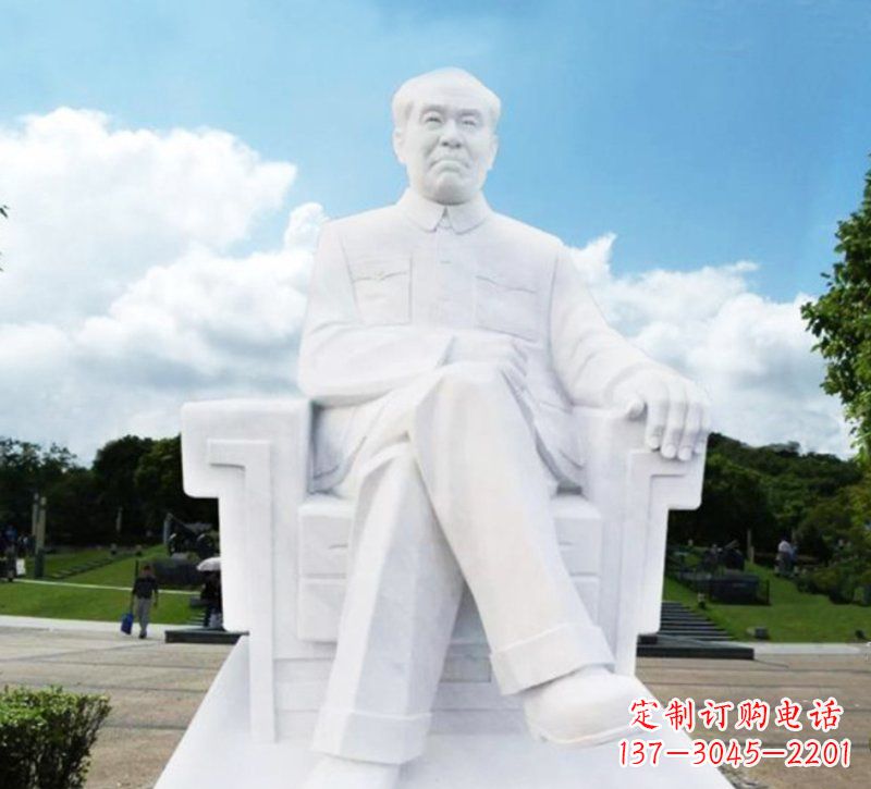 江西朱德坐式伟人石雕