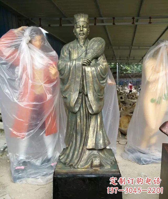 江西诸葛亮古代人物铜雕