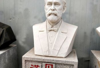 江西学校校园名人雕塑之诺贝尔汉白玉石雕头像