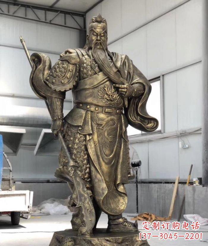 江西铸铜关公雕塑