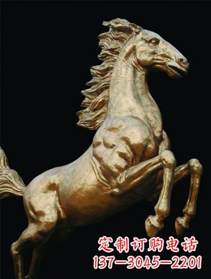 江西铸铜鎏金马儿雕塑