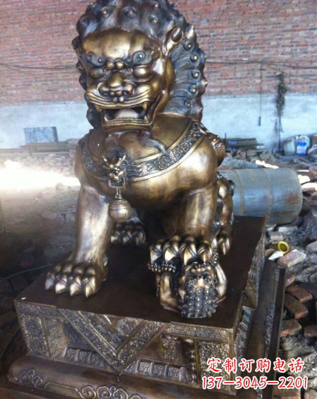 江西铸铜母子狮子雕塑
