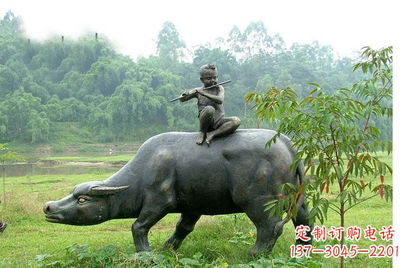 江西铸铜牧童牛
