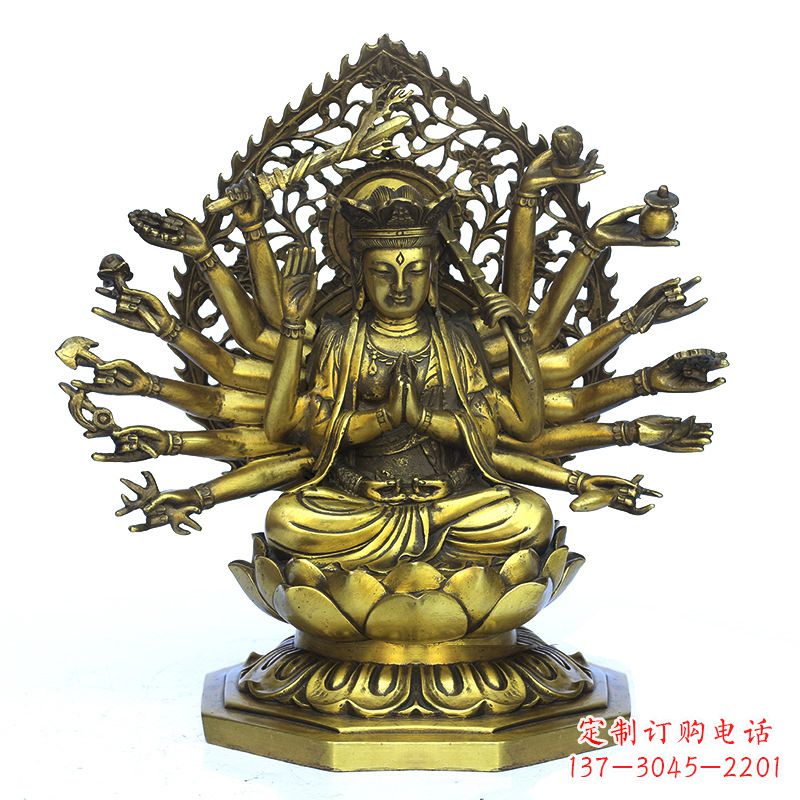 江西铸铜千手观音雕塑
