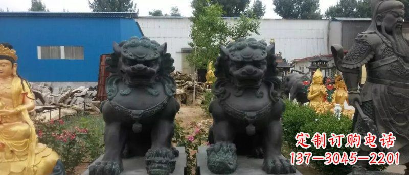 江西铸铜狮子看门狮子铜雕