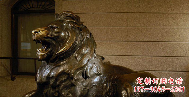 江西铸铜狮子铜雕 (2)