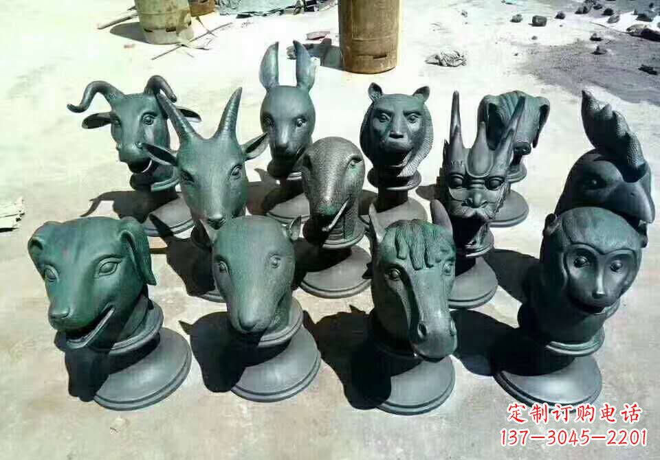 江西铸铜十二生肖动物雕塑