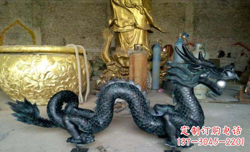 江西铸铜双龙戏珠广场铜雕