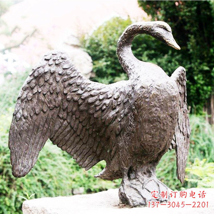 江西铸铜天鹅雕塑