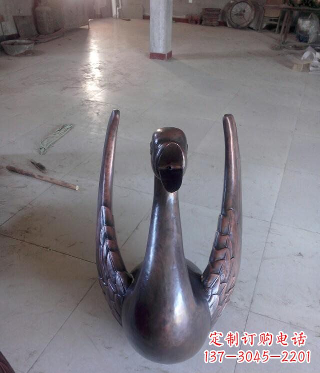 江西铸铜天鹅公园动物铜雕