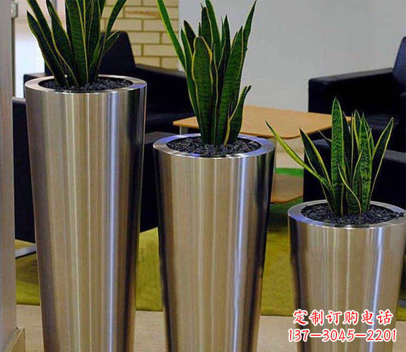江西不锈钢花盆广场雕塑