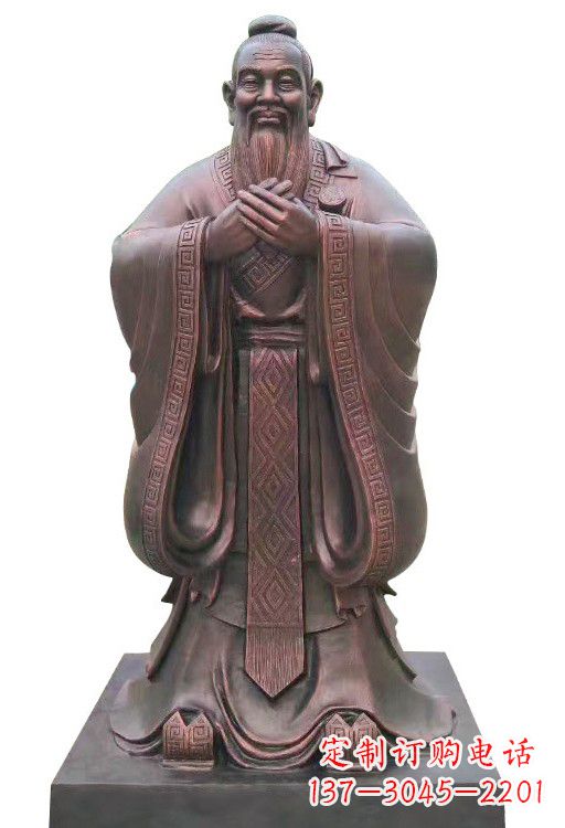 江西紫铜孔子像