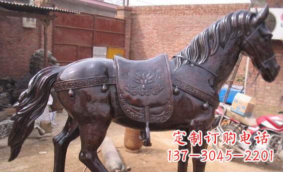 江西紫铜马公园铜雕