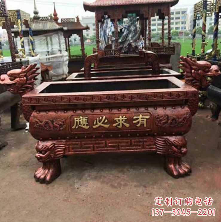 江西紫铜香炉雕塑