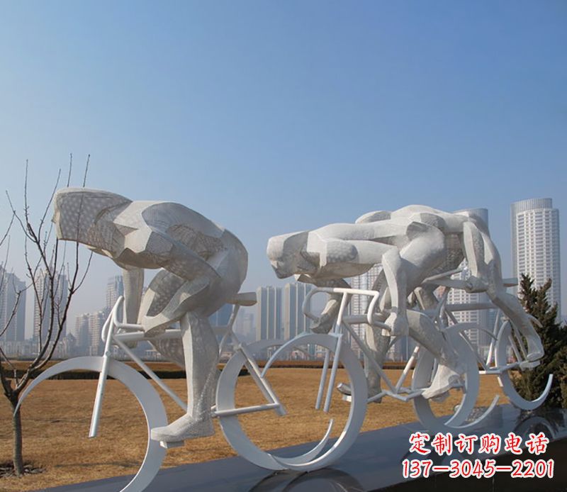 江西自行车比赛不锈钢雕塑