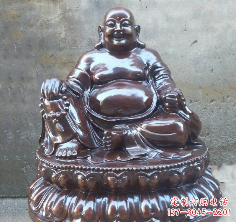 江西宗教庙宇弥勒佛铜雕