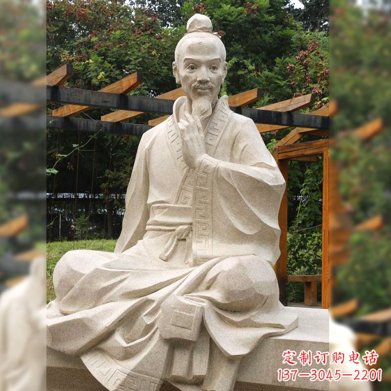 江西祖冲之石雕塑像-园林人物历史名人雕像