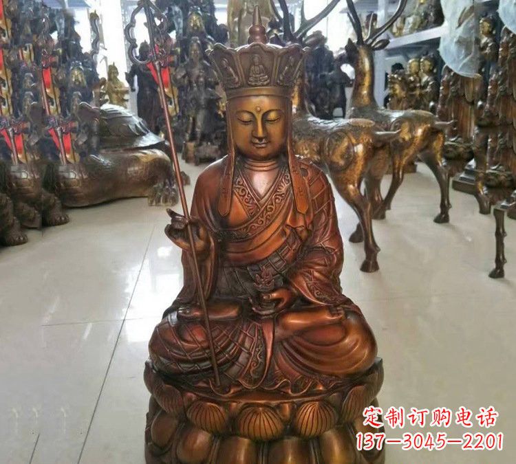 江西坐式地藏菩萨铜雕