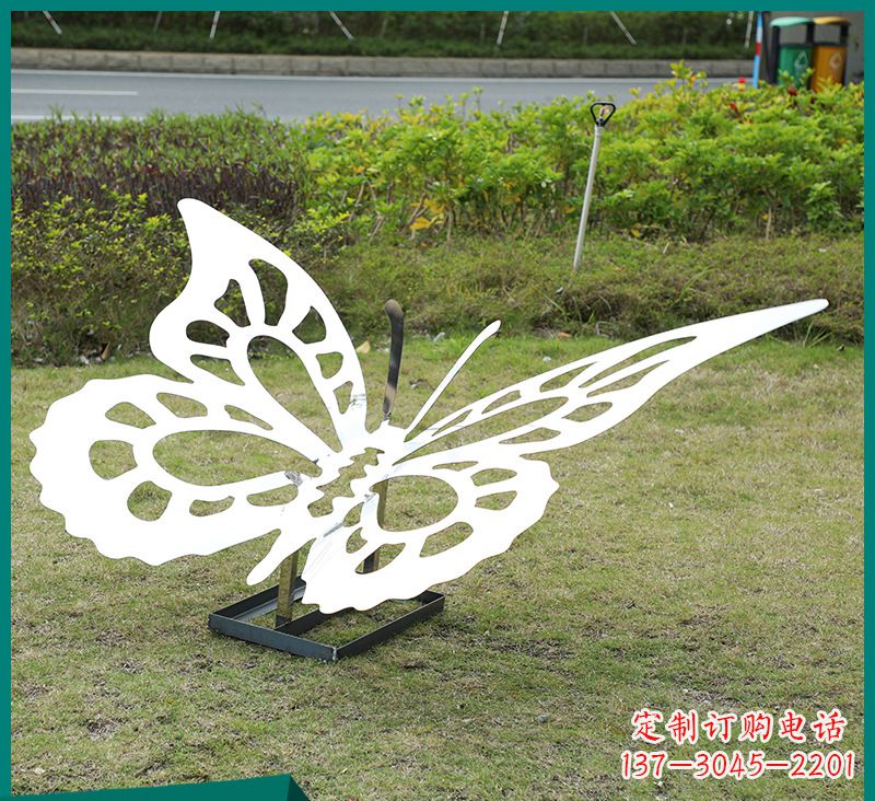 江西蝴蝶雕塑-公园景区创意不锈钢剪影蝴蝶雕塑